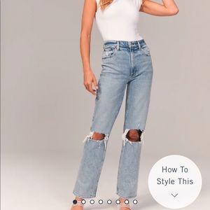 Abercrombie 90s straight ultra high rise jeans